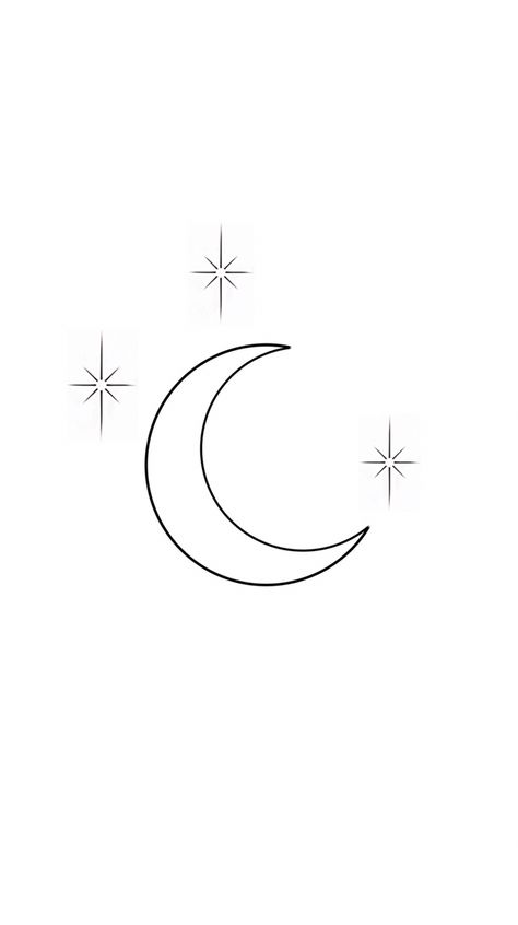 Moon And Stars Ankle Tattoo, Moon Fineline Tattoo, Moon Sketch Tattoo, Luna Tattoo Design, La Luna Tattoo, Crescent Moon Tattoo Design, Simple Moon Tattoo, Moon Line Art, Moon Tattoo Ideas