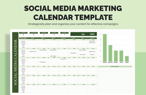 Social Media Marketing Calendar, Editorial Calendar Template, Social Media Planner Template, Social Media Calendar Template, Marketing Dashboard, Marketing Calendar Template, Social Media Tracker, Google Doc Templates, Excel Calendar Template