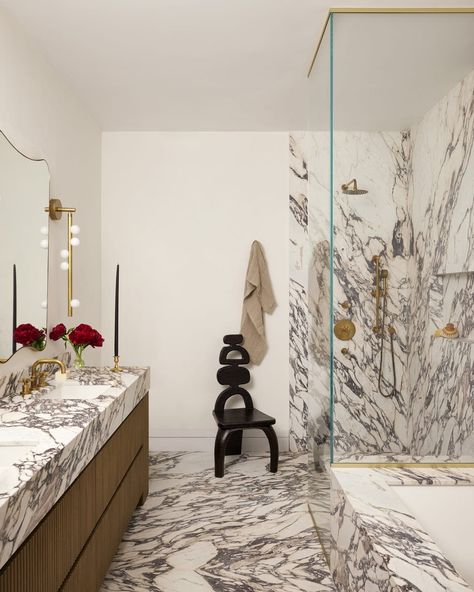 bathroom Calcutta Bathroom, Ali Budd Interiors, 2024 Bathroom, Marble Bathroom Floor, Serene Home, Instagram Bathroom, French Apartment, Tranquil Retreat, Bathroom Design Inspiration