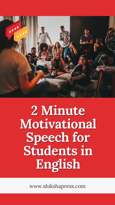 2 Minute (Two Minute) Motivational Speech for Students Inspirational Speeches Sample formats for Young School Students and Kids Motivational speeches for students (All Classes) are important because Speeches serve as catalysts for self-improvement, inspiration, and engagement. They help students realize their potential and ignite their inner drive. Inspirational Speech For Students, Children's Day Speech, Speech Topics For Kids, Speech For Students, Motivational Speech For Students, Student Council Speech, Motivational Topics, Mini Habits, Speech Topics