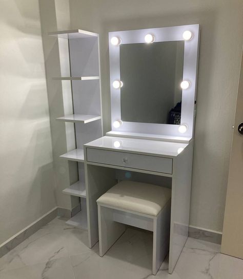 Have you ever seen a piece so chic and practical? This mini vanity brings elegance and convenience to any room. With ample storage and a sleek design, it's perfect for organizing your beauty essentials while adding a touch of style. Thinking of revamping your bedroom or looking to purchase your perfect vanity? We offer customization options tailored to your preferred size, color, and design. Click the link in our bio to explore our designs and enjoy 10% off at our online store or chat with ... Dream Vanity, Mini Vanity, Custom Vanity, Bedroom Essentials, Cozy Room, Beauty Essentials, Dream Room, Room Inspo, Have You Ever