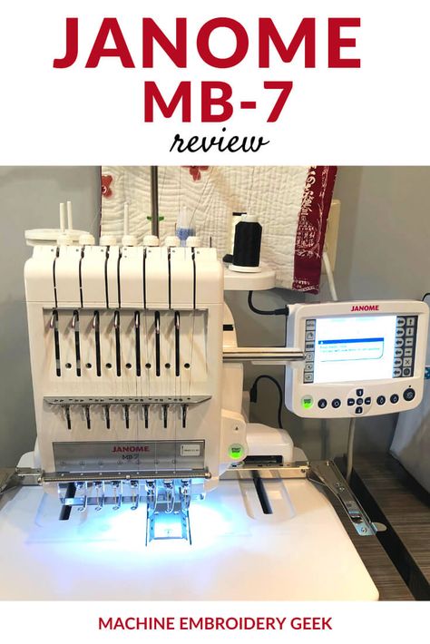 Janome MB-7 embroidery machine review |#machineembroidery #Janome #MB-7 #embroiderymachine Machine Embroidery Basics, Used Embroidery Machines, Embroidery Machine Reviews, Janome Embroidery Machine, Janome Embroidery, Best Embroidery Machine, Machine Embroidery Tutorials, Brother Embroidery Machine, Needle Embroidery