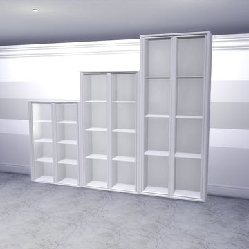 Luxe Display Cabinet | PlatinumLuxeSims on Patreon Mod Wall, Bag Display, Floor Ceiling, Sims 4 Houses, Sims 4 Build, Display Cabinet, Sims 4 Mods, Sims Cc, Shelving Unit