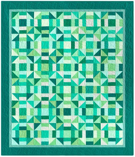 Monkey Quilt, Green Monkey, Green Quilts, Churn Dash Quilt, Sew Ideas, Shoo Fly, Quilt Magazine, Sewing Instructions, Summer Quilts