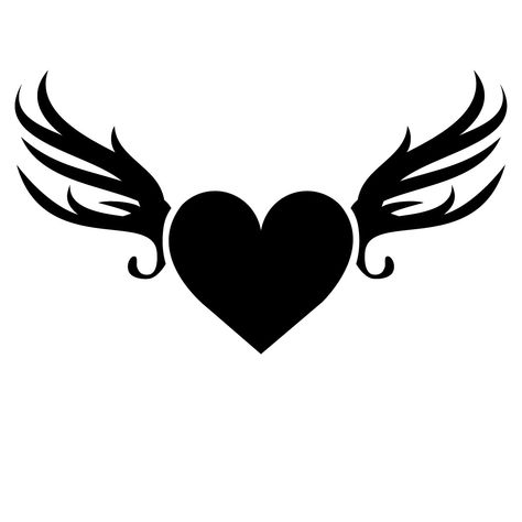 Winged Stencil, Unicorn Stencil, Heart Stencil, Stencils Printables, Pumpkin Carvings Stencils, Heart With Wings, Light Background Images, Stencil Patterns, Wings Tattoo