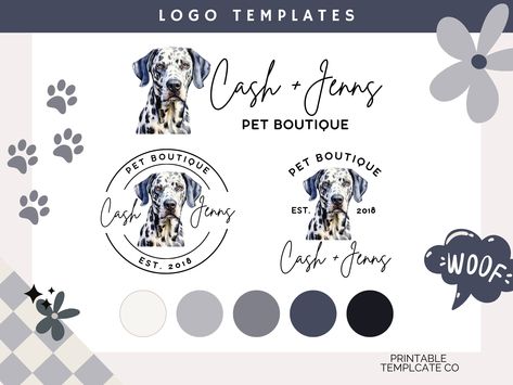 Business Logo Bundle|Small Business Logo|Dog Business Logo|Dog Business |Small Business Branding|Logo| Premade Logo Bundle| Dalmatian Logo by PrintableTemplateCo on Etsy Dog Business Logo, Dog Walking Business, Logo Dog, Dog Business, Small Business Logo, Pet Businesses, Logo Bundle, Clothing Business, Dog Branding