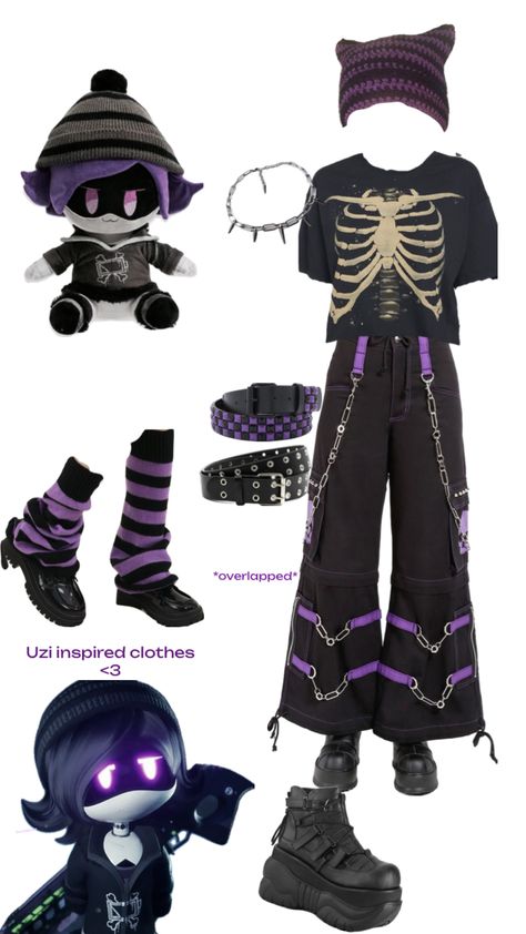 Uzi inspired clothes :3 #uzidoorman #murderdrones #emoclothes Uzi Cosplay Ideas, Uzi Cosplay, Nerdy Outfits, Lil Uzi Vert, Emo Outfits, Dream Wardrobe, Aesthetic Outfits, Concert Outfit, Outfit Inspirations