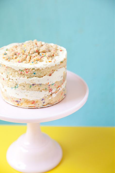 Here we are. It’s the day before Halloween and instead of sharing cute spooky treats or gruesome eats, my mind is only on one thing – this dreamy confection. Can you blame me? This pretty party cake with fluffy white frosting and a rainbow array of brightly colored sprinkles is irresistibly fun. I imagine it could … Milk Bar Cake, Milk Bar Recipes, Milk Bar Birthday Cake, Fluffy White Frosting, Christina Tosi, Summer Baking, White Frosting, Spooky Treats, Milk Bar