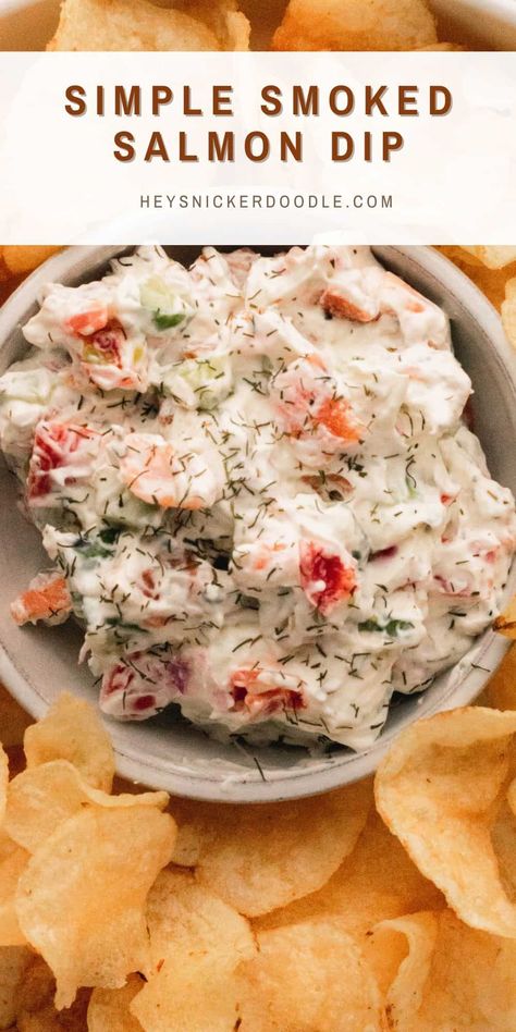 This Simple Smoked Salmon Dip is the perfect way to elevate your appetizer game and impress your guests with minimal effort. You are going to love this one! With a blend of tangy Greek yogurt and creamy cream cheese, it's the ultimate balance of flavors and textures. The addition of fresh cucumber, sweet cherry tomatoes, sharp red onion, and fragrant dill weed bring a refreshing twist to the savory and smoky salmon, which is really the star of the show! Salmon Dip Cream Cheese, Smoky Salmon, Salmon Dip Recipes, Salmon Dip, Smoked Salmon Dip, Dill Salmon, Sour Cream Dip, Beef Soup Recipes, Fresh Cucumber