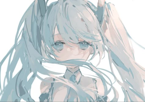 Flowy Hair Drawing, Flowy Hair, Miku Hatsune Chibi, Miku Hatsune Vocaloid, Fashion Design Drawings, Hatsune Miku, Designs To Draw, Vocaloid, Art Inspo