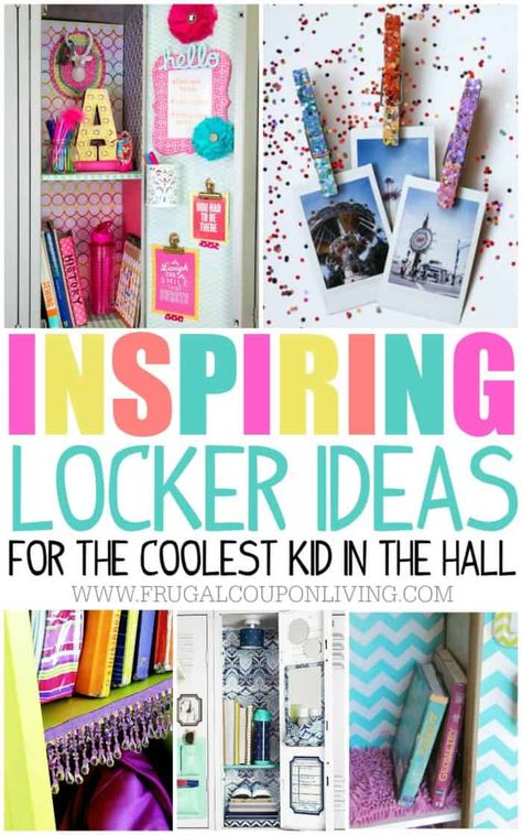 Locker Ideas for the Coolest Kid in the Hall Girls Locker Ideas, Middle School Survival Kit, Locker Crafts, Locker Organization Diy, School Locker Organization, School Locker Decorations, Schul Survival Kits, Middle School Lockers, Hall School