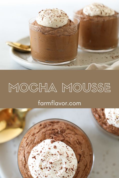 Mocha Mousse Filling, Coffee Mousse Recipe, Mocha Desserts, Coffee Mousse, Espresso And Cream, Mocha Mousse, International Desserts, Chocolate Espresso, Delicious Coffee