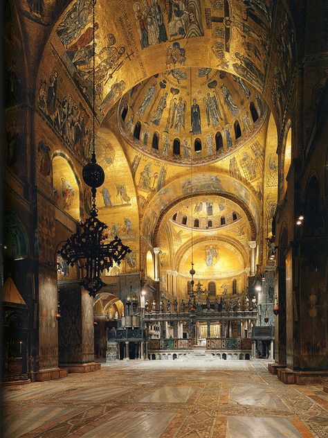 Basilica of San Marco, Venice, begun 1063 | Flickr - Photo Sharing! St Mark's Basilica, San Marco Venice, Venice Photos, The Merchant Of Venice, Wedding Types, Catholic Art, Northern Italy, Historical Architecture, Fantasy Landscape