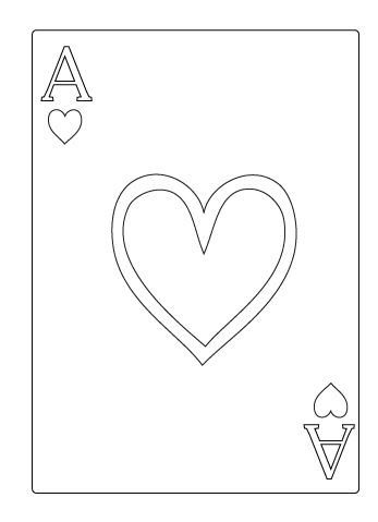 Ace Of Hearts Card Drawing, Card Drawings Ace, Playing Card Drawing, Ace Of Hearts Tattoo, Printable Playing Cards, Playing Card Tattoos, Alice In Wonderland Crafts, Hearts Playing Cards, Casino Theme Party Decorations