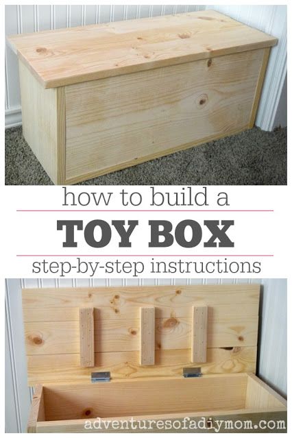 Toy Box Plans, Wood Toy Box, Wooden Toy Boxes, Woodworking Plans Diy, Wood Working For Beginners, Woodworking Furniture, Toy Box, Easy Woodworking Projects, Woodworking Projects Diy