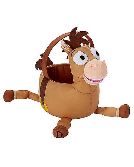 Bullseye Plush Treat Basket - Toy Story 4 - Spirithalloween.com Toy Story Bullseye, Disney Cosplay Costumes, Easter Egg Treats, Toy Story Halloween, Christmas Purse, Toy Story Costumes, 1st Easter, Treat Bucket, Treat Basket