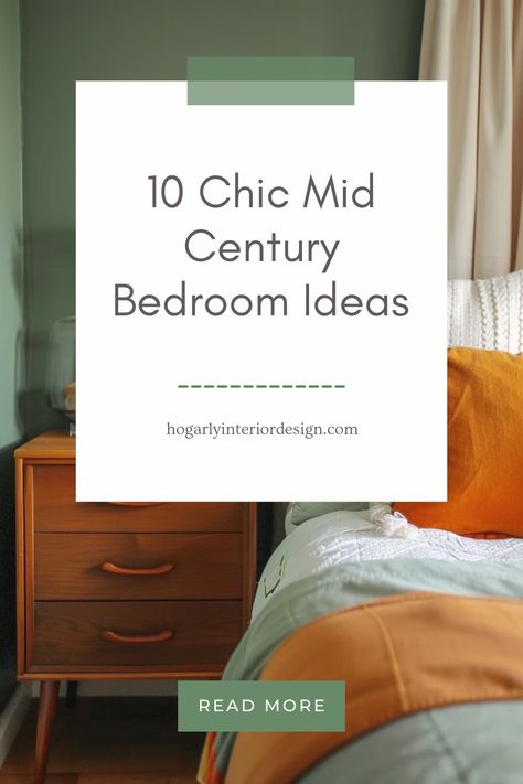 Aesthetic Mid Century Modern bedroom showcasing retro designs and stylish decor elements. Perfect inspiration for modern bedroom makeovers. Mid Century Modern Bedspread, Bedroom Inspiration Mid Century Modern, Mid Century Modern Decor Ideas Wall Art, Rustic Mid Century Modern Bedroom, Diy Mid Century Wall Art, Mid Century Modern Bedroom Art, Bedroom Inspirations Mid Century Modern, Midcentury Modern Bedroom Furniture, Mid Century Glam Bedroom