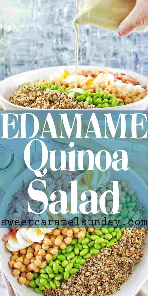 Edamame Quinoa Salad, Edamame Quinoa, Spicy Edamame, Café Kitchen, Edamame Recipes, Recipes Spicy, Quinoa Salad Recipe, Vegetarian Ideas, Healthy Asian