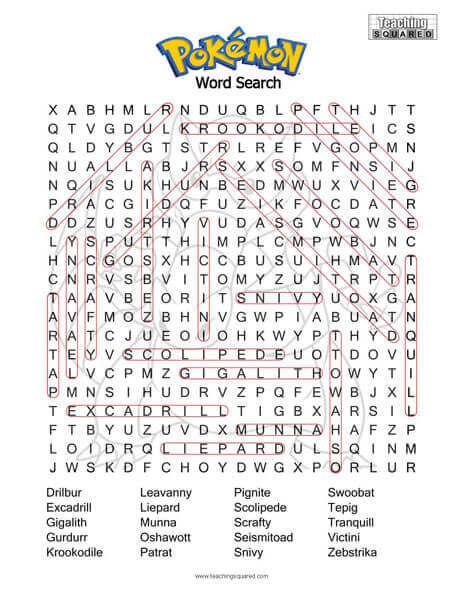 Anime Word Search, Pokemon Word Search, Science Word Search, The Worksheet, One Piece Fanart, Crossword Puzzle, Fun Activities, Word Search, Word Search Puzzle