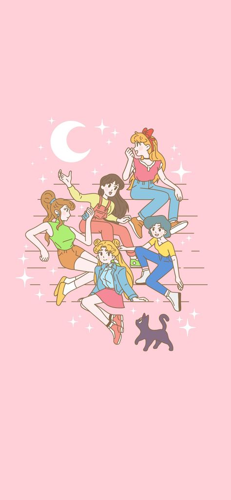 Luna Wallpaper Sailor Moon, Sailor Moon Wallpapers, Aesthetic Sailor Moon, Pink Aesthetic Wallpapers, Light Pink Aesthetic, Moon Wallpapers, Android Aesthetic, Sailor Moon Background, Wallpapers For Phone