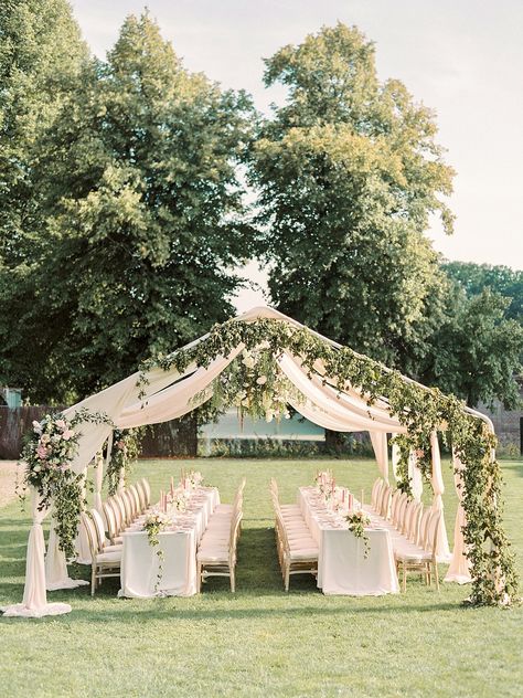 Wedding Tent Decorations, Backyard Wedding Decorations, Wedding Setup, Wedding Backyard Reception, Backyard Reception, Wedding Decoration Ideas, Tented Wedding, Yard Wedding, Tent Decorations