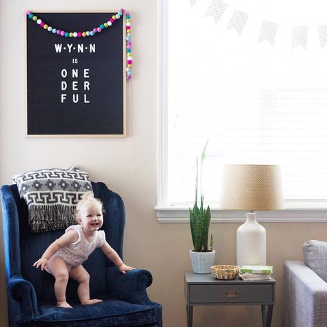 Letterfolk on Instagram: “One final shot from our one-year-old's birthday.  Shown here is our Wordsmith Oak with 2" and 1" letters.” Birthday Letter Board, Baby Milestones Pictures, Birthday Letter, Childrens Wall Decor, Monthly Baby Photos, Milestone Pictures, Felt Letter Board, Baby Monthly Milestones, Felt Letters