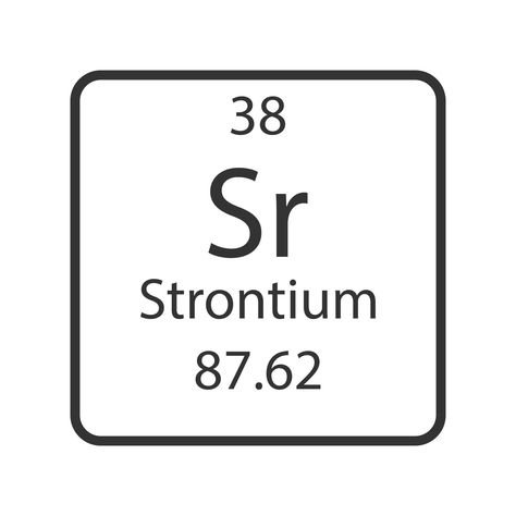 Strontium symbol. Chemical element of the periodic table. Vector illustration. Strontium Element, Element Periodic Table, Table Vector, Periodic Elements, Photography Tips Iphone, Element Symbols, The Periodic Table, School Study, School Study Tips