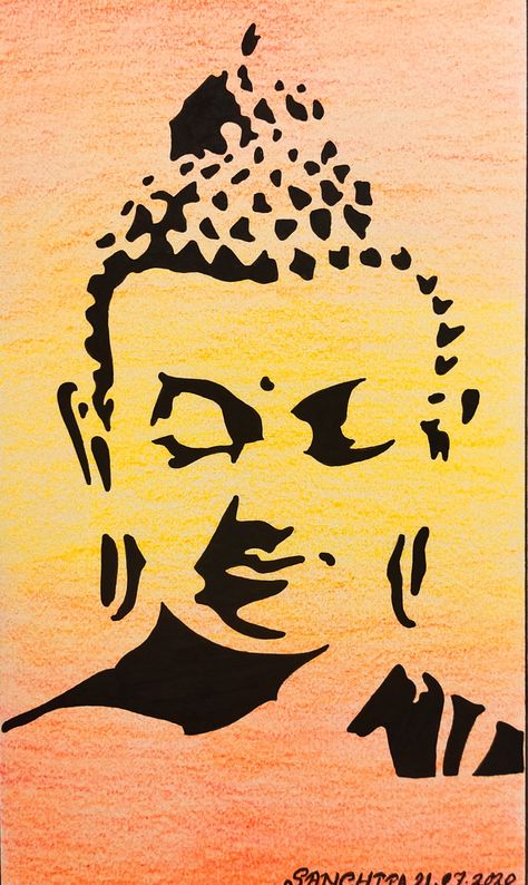 Buddha Stencil Art, Buddha Painting Easy, Buddha Mandala Artwork, Lord Buddha Drawing, Buddha Outline, Buddha Stencil, Buddha Line Art, Buddha Modern Art, Superman Wall Art