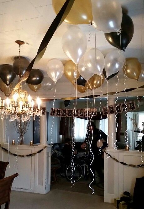 Black, gold, and white 21st birthday party. Black Gold White Birthday Decorations, Black Gold And White Birthday Decoration, Black Gold White Party, Black White Gold Birthday, Black Gold White Party Decorations, Black White And Gold Birthday Party, Gold And Black Birthday Party, 18th Birthday Party Ideas Gold And Black, Black White And Gold Party Ideas