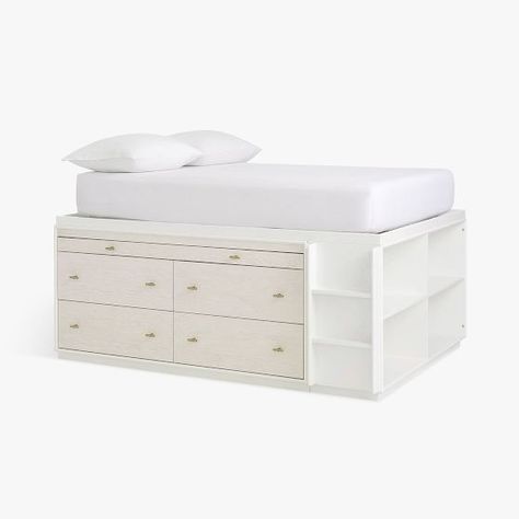 Teen Storage Beds | Pottery Barn Teen Teen Beds, Dorm Wishlist, Pottery Barn Teen Bedding, Storage Beds, Under Bed Drawers, Beds And Headboards, Bed With Drawers, Teen Bedding, Bed Frames