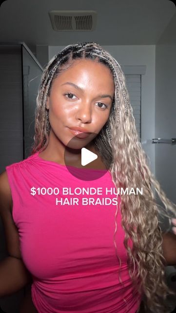 Kamrin White 🇩🇴 on Instagram: "What do we think of these human hair braids ? @hairbylaine_  #humanhairbraids #bohobraids #goddessbraids #blondebraids #zoekravitzbraids #gypsybraids  #losangelesbraider" Boho Vs Goddess Braids, Afro Braids Blonde, Human Hair Braids, Zoe Kravitz Braids, Blonde Braiding Hair, Beyonce Braids, Ombre Braids, Hair Expo, Afro Braids