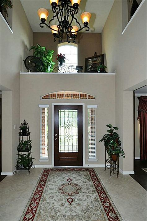 Foyer Ledge Decorating Ideas High, Above Front Door Ledge Decor, Entry Alcove Ideas Foyers, Nook Above Front Door, Ledge Over Front Door Entryway, How To Decorate Ledge Above Front Door, Landing Above Front Door Decor, Decor For High Ledges, Entryway Ledge Decor