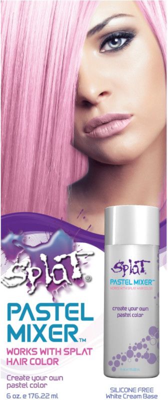 Splat Hair Color Pastel Mixer for Spring 2016 Splat Hair Dye, Vidal Sassoon Hair Color, Splat Hair Color, Hair Color Brush, Hair Color Removers, Diy Hair Dye, Cotton Candy Hair, Pink Hair Dye, Colour Remover