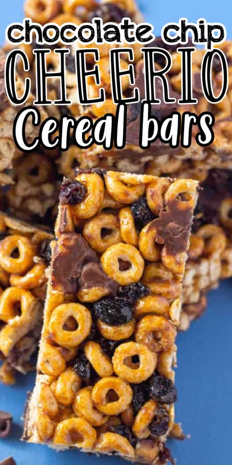 Homemade Cheerio Cereal Bars, Cheerio Cereal Bars, Cereal Recipes Snacks, No Bake Cereal Bars, Cheerios Snacks, Cheerios Recipes, Kids Lunch Boxes, Cheerios Cereal, Breakfast Cereal Bars