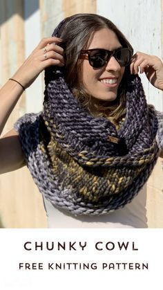 Super Chunky Cowl Free Knitting Pattern Cowl Patterns Free, Knitting Cowl Patterns, Knitting Patterns Free Scarf Cowls, Knitting Cowl, Cowl Patterns, Knit Cowl Pattern Free, Chunky Knit Cowl, Cowl Knitting, Chunky Cowls