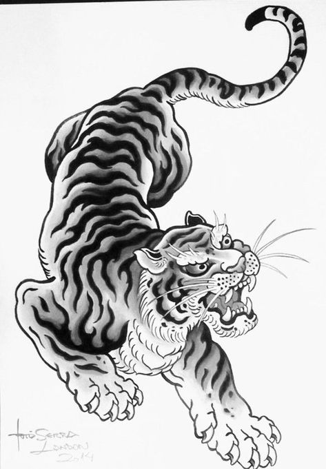 Traditional Tiger Tattoo, Japan Dragon, Japanese Tiger Tattoo, Tattoo Japanese Style, Japanese Tiger, Aesthetic Japanese, Tiger Tattoo Design, Japan Tattoo Design, Irezumi Tattoos