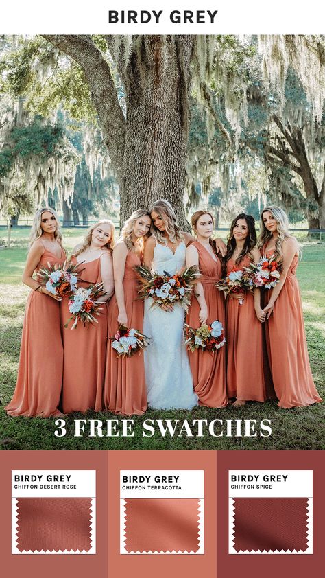 Check this off your to-do list! Get 3 free swatches before saying "yes" to the dream bridesmaid dresses. Outfits For Groom, Orange Bridesmaid Dress, Fall Bridesmaid, Mix Match Bridesmaids, Wedding Outfits For Groom, Orange Bridesmaid, Fall Bridesmaids, Orange Bridesmaid Dresses, Fall Bridesmaid Dresses