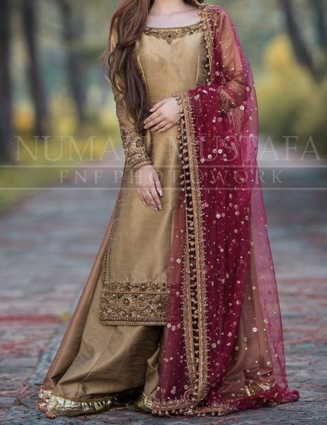 Pakistani Long Dresses, Desi Suits, Shaadi Ideas, Indian Fancy Dress, Pradeep Kumar, Shadi Dresses, Fancy Casual, Casual Suits, Pakistani Formal Dresses