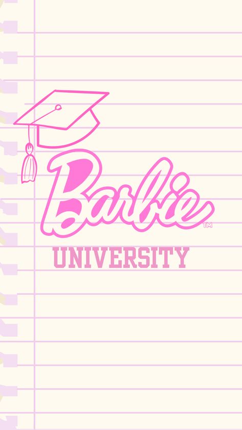 #barbie #notebook #aesthetictumblr #aestheticwallpaper #design #pink Pink University Aesthetic, Pink School Wallpaper, Barbie Wallpaper Iphone, Barbie Notebook, Pink Aesthetic Barbie, Barbie Background, Notebook Wallpaper, Barbie Wallpaper, Abi Motto