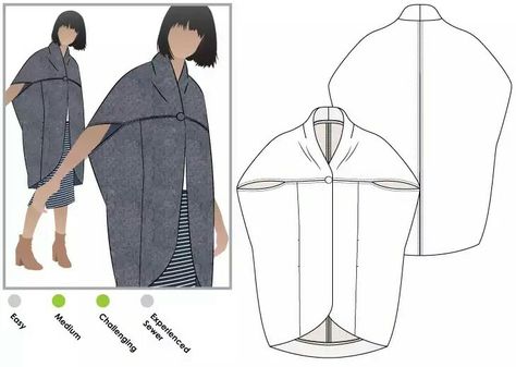 Coat Sewing Pattern, Coat Sewing, Style Arc, Zero Waste Fashion, Coat Pattern Sewing, Sleeveless Coat, Coat Trends, Couture Mode, Coat Patterns