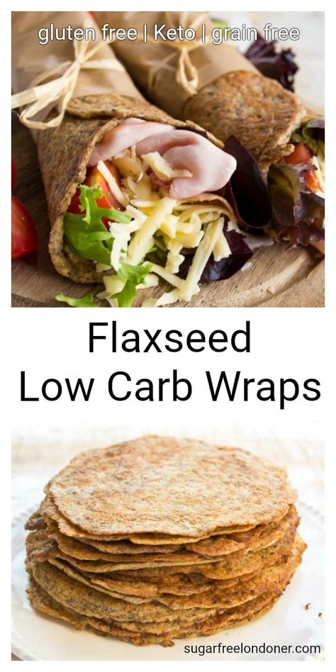 Flaxseed Low Carb Wraps are a nutritious and delicious low carb alternative to bread. These easy low carb wraps are wheat free, gluten free and easily pliable. Perfect for lunch boxes! #lowcarbwraps #tortillas Alternative To Bread, Keto Gluten Free, Low Carb Wraps, Bread Alternatives, Carb Alternatives, Low Carb Diet Recipes, Tortilla Wraps, Healthy Low Carb Recipes, Low Carb Dinner Recipes