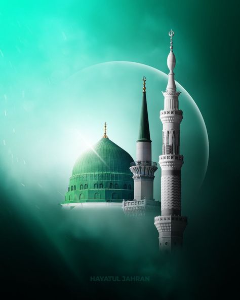 #beautifulwallpaper #islamic #art #muslim Madina Sharif Beautiful Pic, Nabawi Mosque, Islamic Background Vector, Islamic City, Khwaja Ji Pic, Islamic Books In Urdu, Madina Sharif, Lisa Smile, Masjid Nabawi