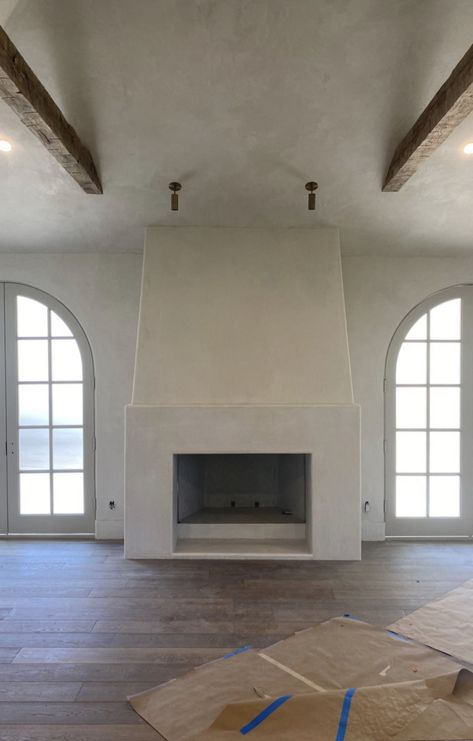 Plaster Fireplace, Moore House, Apartment Makeover, Living Room Design Inspiration, Fireplace Remodel, Home Fireplace, Studio Mcgee, Fireplace Design, Living Room Inspo