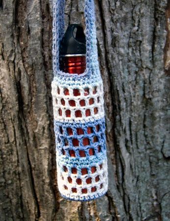 Water Bottle Sling, Crochet Water Bottle Holder, Bottle Cozies, Bottle Sling, Crochet Cozy, Pattern Purse, Water Bottle Covers, Water Bottle Holder, Bottle Carrier