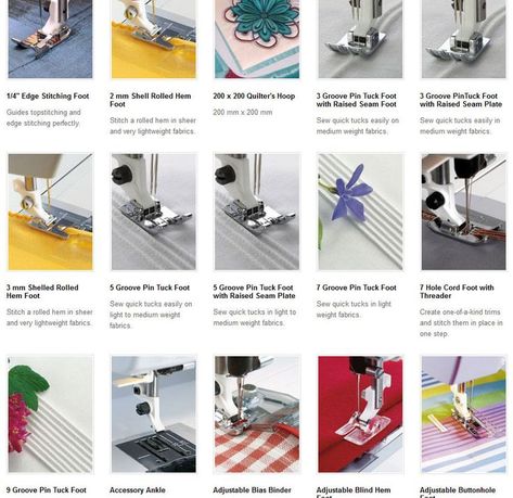 Learn All About Sewing Machine Pressure Feet Viking Sewing Machine Tutorials, Sewing Machine Feet Guide, Sewing Machine Bag, Husqvarna Viking Sewing Machines, Sewing Machine Cover Pattern, Sewing Machine Tension, Sewing Machine Stitches, Viking Sewing Machine, Sewing Machine Repair