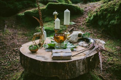 Outdoor Altar, Woodland Wedding Inspiration, Pagan Wedding, Witch Garden, County Cork, Wiccan Altar, Celtic Wedding, Wheel Of The Year, Irish Wedding