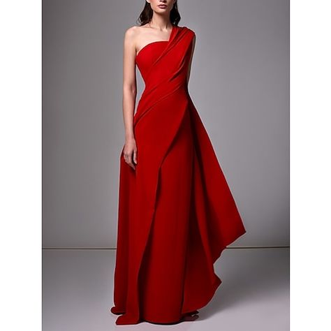 Entourage Gowns, Red Green Dress, Formal Wedding Guest Dress, Formal Wedding Guests, Gown Red, Dress With Pleats, Evening Dresses Online, Cheap Evening Dresses, Dresses Formal Elegant