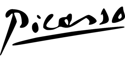 Negro, Firma, Artista, Pintor, Picasso Logo Aniversario, Picasso Sketches, Cubist Movement, Dora Maar, Handwriting Analysis, Francisco Goya, Artist Blog, Henri Rousseau, Paul Gauguin