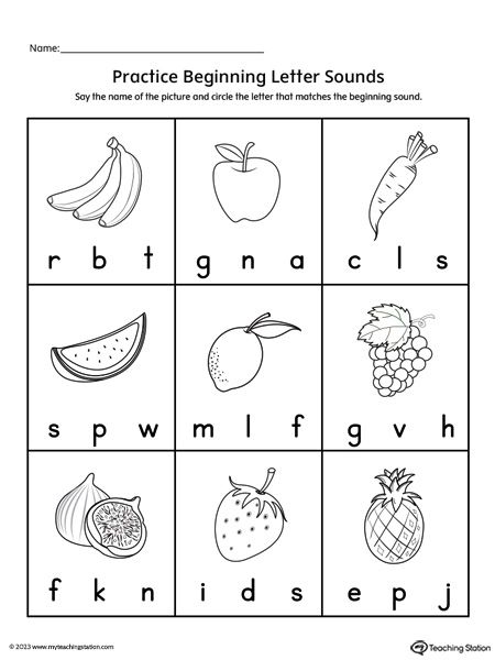 Preschool Printable Worksheets | MyTeachingStation.com Last Sound Worksheet, Beginning Letters Worksheet, Initial Letter Sounds Worksheets, Begining Sound Phonics Worksheets, Matching Letter Sounds To Pictures, Letter Sound Recognition Worksheets, Letter Sound Matching Worksheet, Match Letters With Pictures, Match The Letter With The Picture