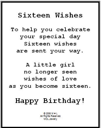 Sweet 16 Poems And Quotes. QuotesGram Sweet Sixteen Quotes, Sayings For Kids, 16th Birthday Quotes, 16th Birthday Wishes, Birthday Poem, Ideas Birthday Card, Birthday Verses For Cards, 16 Gifts, Card Verses